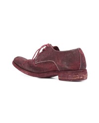 Темно-красные кожаные туфли дерби от A Diciannoveventitre