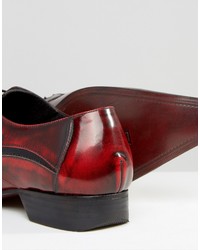 Темно-красные кожаные туфли дерби от Jeffery West