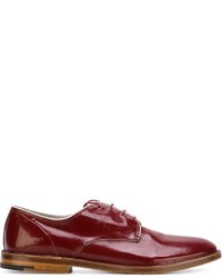 Темно-красные кожаные туфли дерби от Premiata