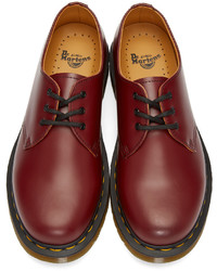 Темно-красные кожаные туфли дерби от Dr. Martens