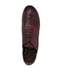 Темно-красные кожаные туфли дерби от Guidi