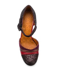 Темно-красные кожаные туфли с принтом от Chie Mihara