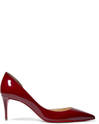 Темно-красные кожаные туфли от Christian Louboutin