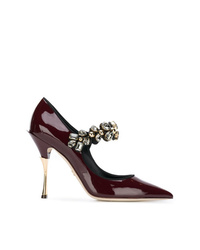 Темно-красные кожаные туфли от Dolce & Gabbana
