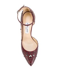 Темно-красные кожаные туфли от Jimmy Choo