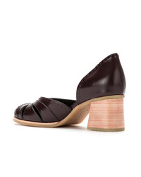 Темно-красные кожаные туфли от Sarah Chofakian