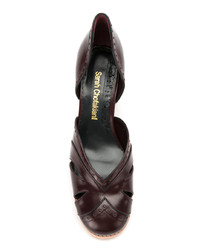 Темно-красные кожаные туфли от Sarah Chofakian