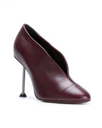 Темно-красные кожаные туфли от Victoria Beckham