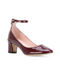 Темно-красные кожаные туфли от Repetto