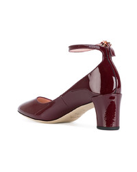 Темно-красные кожаные туфли от Repetto