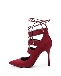 Темно-красные кожаные туфли от Topshop