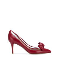 Темно-красные кожаные туфли от Valentino