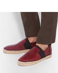 Мужские темно-красные кожаные эспадрильи от Balenciaga