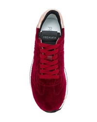 Женские темно-красные кроссовки от Premiata