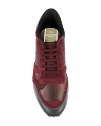 Мужские темно-красные кроссовки от Valentino Garavani