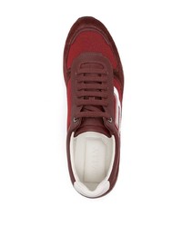 Мужские темно-красные кроссовки от Bally
