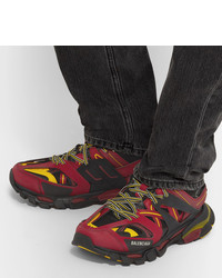 Мужские темно-красные кроссовки от Balenciaga