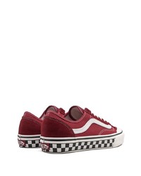 Мужские темно-красные низкие кеды из плотной ткани от Vans