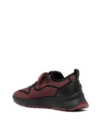 Мужские темно-красные низкие кеды от Bally