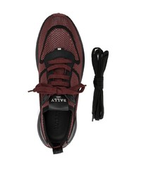 Мужские темно-красные низкие кеды от Bally