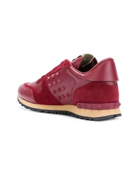 Мужские темно-красные низкие кеды от Valentino