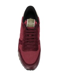 Мужские темно-красные низкие кеды от Valentino