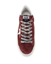 Мужские темно-красные низкие кеды от Golden Goose