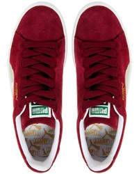 Женские темно-красные низкие кеды от Puma