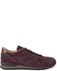 Мужские темно-красные низкие кеды от Tod's