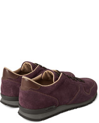 Мужские темно-красные низкие кеды от Tod's