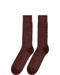 Мужские темно-красные носки от Paul Smith