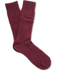 Мужские темно-красные носки от Pantherella