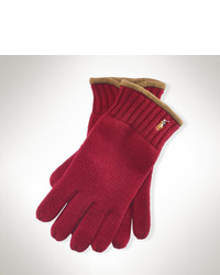 Темно-красные перчатки