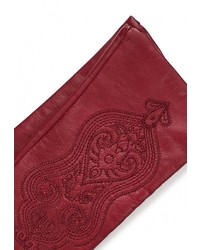 Женские темно-красные перчатки от Fabretti