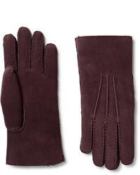 Мужские темно-красные перчатки от Loro Piana