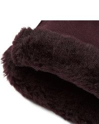 Мужские темно-красные перчатки от Loro Piana