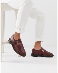 Мужские темно-красные плетеные сандалии от Dr. Martens