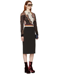 Темно-красные полусапоги от Miu Miu