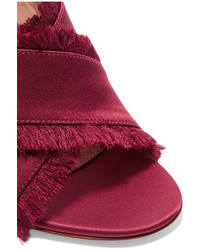 Темно-красные сабо от Gianvito Rossi