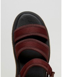 Мужские темно-красные сандалии от Dr. Martens