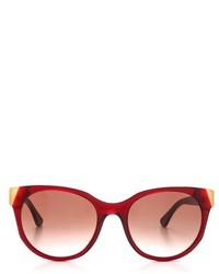 Женские темно-красные солнцезащитные очки от Thierry Lasry