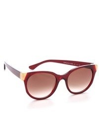 Женские темно-красные солнцезащитные очки от Thierry Lasry