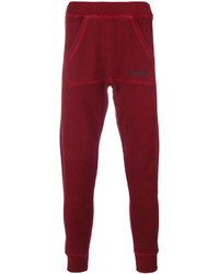 Мужские темно-красные спортивные штаны от DSQUARED2