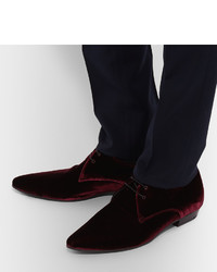 Темно-красные туфли дерби от Saint Laurent