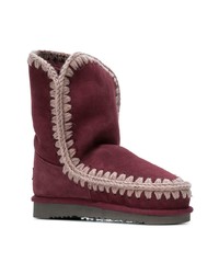 Темно-красные угги от Mou