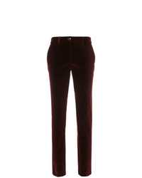 Темно-красные узкие брюки от Etro