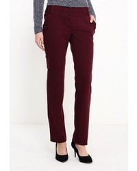 Темно-красные узкие брюки от Gloss