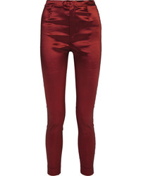 Темно-красные узкие брюки от Isabel Marant