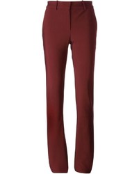 Темно-красные узкие брюки от Lanvin