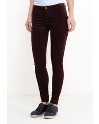 Темно-красные узкие брюки от Medicine